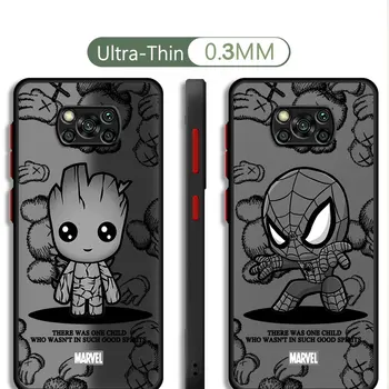 Жесткие Чехлы Для ПК Bear Marvel Ironman Роскошный Чехол Для Телефона Xiaomi Poco X4 GT X3 Pro M5 X5 Pro C40 X3 NFC F3 M3 X4 Pro M5s Чехол