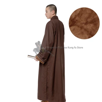 Зимнее Буддийское Одеяние Униформа Шаолиньского монаха Кунг-фу тайцзи Вин Чун Костюм Теплый 4 Цвета