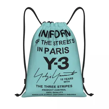 Изготовленная на заказ сумка на шнурке Yohji Yamamoto Для мужчин и женщин, легкий рюкзак для хранения в спортивном зале