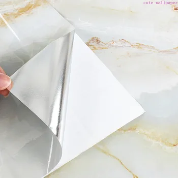 Прозрачная пленка для кухонной столешницы из ПВХ, самоклеящиеся маслостойкие утолщенные мраморные обои, виниловая водонепроницаемая съемная наклейка на стену
