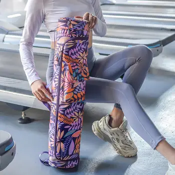 Регулируемый ремень, портативный рюкзак для йоги с принтом, модная сумка для ковриков для йоги, новинка 2021 года, для занятий фитнесом на одно плечо большой емкости