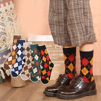 Осенне-зимние носки-трубочки в британском стиле в стиле ретро, ворсовые носки в стиле колледжа, студенческие чулки