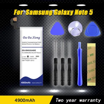 Высококачественный литий-ионный аккумулятор Samsung Galaxy Note 5 N9200 N920t емкостью 4900 мАч EB-BN920ABE