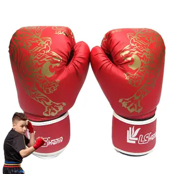 Боксерская перчатка из искусственной кожи, Защитная Перчатка для кикбоксинга, Детские Спортивные принадлежности для тренировок по боксу, Детские Боксерские перчатки