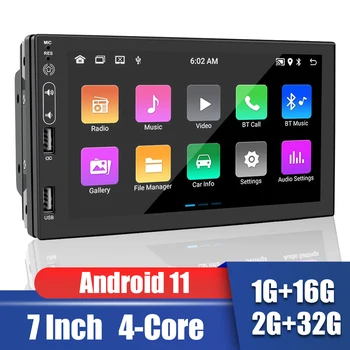 Автомобильное радио 2 Din Mirror Link Android 11 GPS Bluetooth WIFI FM-приемник Мультимедийный плеер Головное устройство 7 дюймов 4 USB