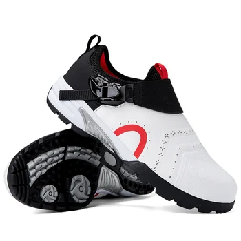 Новый тренд, мужская тренировочная обувь для гольфа, Противоскользящая Спортивная обувь для женщин, Брендовая Дизайнерская обувь для ходьбы, Мужская Резиновая обувь для гольфа для женщин