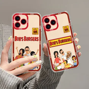 Мультяшный чехол для телефона B-Bobs B-Burgers для iPhone 13 14 Mini 11 12 Pro Max с прозрачным корпусом