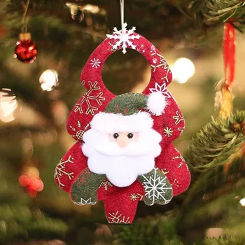 рождественские украшения в виде снеговика, 3шт, сделай САМ, Санта Клаус, Рождественская елка, Подвеска, легкая 3D кукла-подвеска, Рождественское украшение