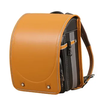 2023 Японский школьный рюкзак для мальчиков большой емкости, водонепроницаемый и износостойкий школьный рюкзак из искусственной кожи с автоматической металлической пряжкой