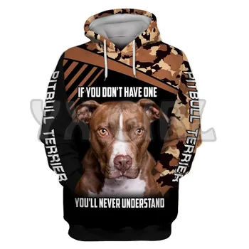 Толстовки с 3D принтом Love Dog Pit Bull Terrier, Пуловеры, уличный спортивный костюм, Подарок Love Dog