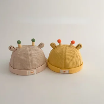 Детская Шляпа Весенне-Осенняя Детская Шляпа Из Кожи Дыни Для мальчиков и девочек, Летняя Милая Супер Симпатичная версия Детской Шляпы
