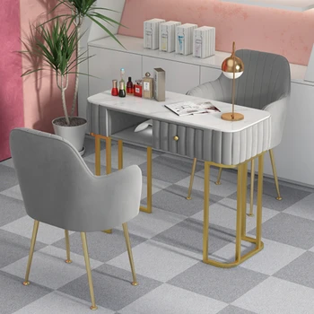 Профессиональный стол для макияжа и маникюра, дизайнерский туалетный столик для красоты, маникюрный стол для ногтей, простая мебель для салона Mesa Manicura BL50MT