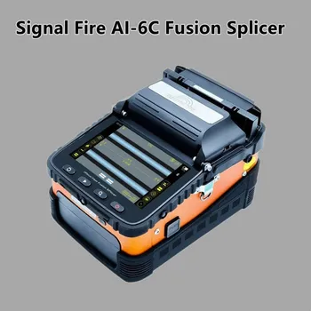 Бесплатная доставка, Сварочный аппарат Signal Fire AI-6C, 6 двигателей, автоматическая волоконно-оптическая сращивающая машина SM & MM FTTH AI-6C