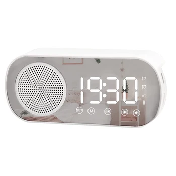 Светодиодный цифровой будильник с FM-радио и Bluetooth-динамиком, 3-уровневый режим уменьшения яркости, часы с повтором для декора