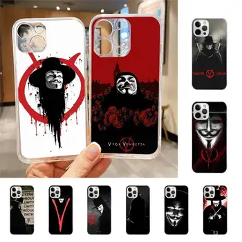 Чехол для телефона V For Vendetta для Iphone 7 8 Plus X Xr Xs 11 12 13 Se2020 Mini Mobile Iphone 14 Pro Max Case