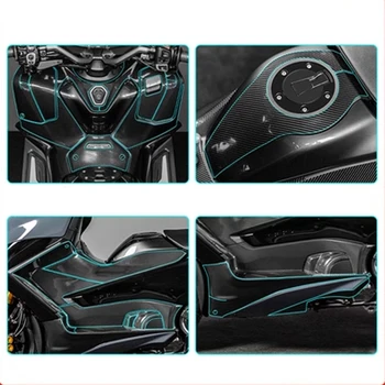 3D Карбоновая Наклейка На Обтекатель Мотоцикла Наклейки на Корпус Двигателя Декоративные Аксессуары для YAMAHA TMAX560 TMAX 560 2022-2023