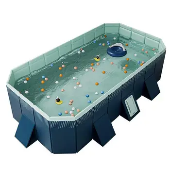 Бассейн для детей Портативная Складная надувная подушка для плавания Мини-воздушная ванна с надутой струей воздуха Бассейн для друзей и детей