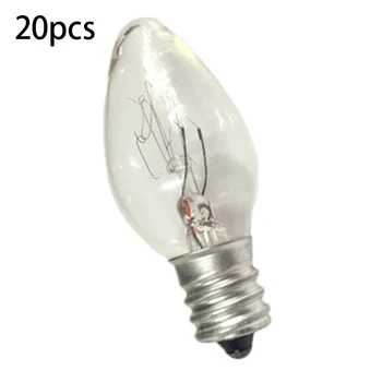 20 штук лампочек ночного освещения и соляных ламп для замены ламп накаливания C7 E12 из прозрачного стекла