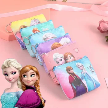 Disney Frozen Cute Creative Zero Wallet Мультяшная серия принцесс, детская маленькая сумка, наушники, ключ, сумка для монет, женский кошелек