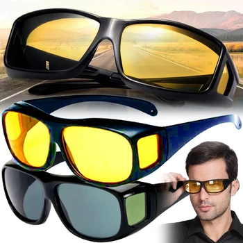 Автомобиль ночного видения очки ночного вождения очки с антибликовым покрытием водителя, очки унисекс солнцезащитные очки УФ защиты солнцезащитные очки UV400