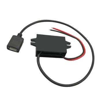 USB-преобразователь 12V 24V в 5V 3A Адаптер автомобильного зарядного устройства DC DC понижающий преобразователь мощности Водонепроницаемый Модульный трансформаторный преобразователь