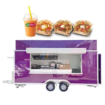 2023 Food Truck Стандартные мобильные тележки США в чистом кузове Fast, стандартная тележка для обслуживания прицепов-караванов США