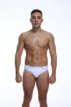 Сексуальный мужской купальник с низкой талией и выступающими u-образными плавками из плотного хлопка с широкими полями