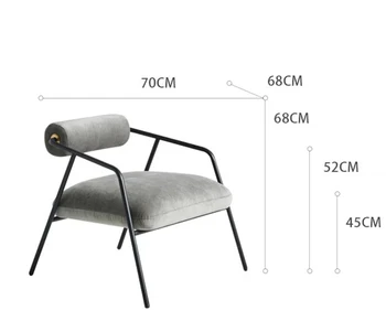 Копия итальянского дизайнерского кресла для офиса, отдыха, Серого бархата, Металлического кресла для отдыха, гостиной, скандинавского дивана, шезлонгов, домашней мебели