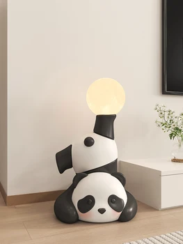 40-сантиметровая статуя милой панды, украшение пола в роскошной гостиной, диван, скульптура с орнаментом, домашний декор, прикроватная лампа, подарки для рукоделия