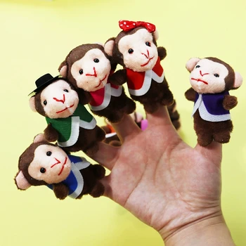 【Плюшевая пальчиковая кукла】 Пособия для обучения английскому языку Плюшевые пальчиковые куклы, ручные куклы, пальчиковые куклы для детей из детского сада