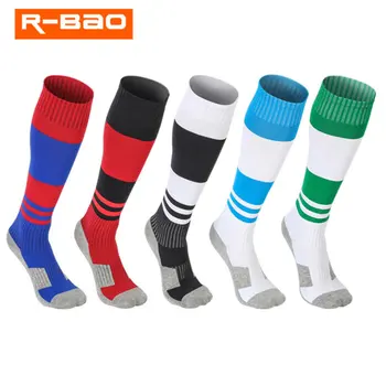 R-BAO Высококачественные футбольные носки из 5 пар, Совершенно Новые молодежные хлопчатобумажные футбольные носки, студенческие тренировочные носки