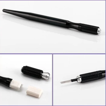 Профессиональная ручная ручка для 3D-вышивки татуировки Ручной микроблейдинг для перманентного макияжа Ручная ручка для подводки бровей губ и глаз Поставка инструментов