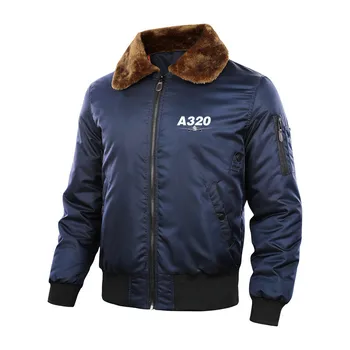 Новая мужская куртка с утолщенным меховым воротником в стиле Милитари, куртка-бомбер для пилотов рейса A320 Ma1 для мужчин