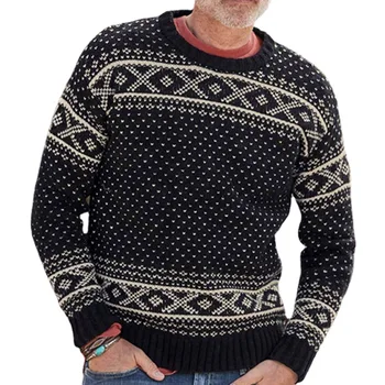 И весенне-осенний модный новый цветной свитер для мальчиков, пуловер с круглым вырезом, свитер для молодых мужчин