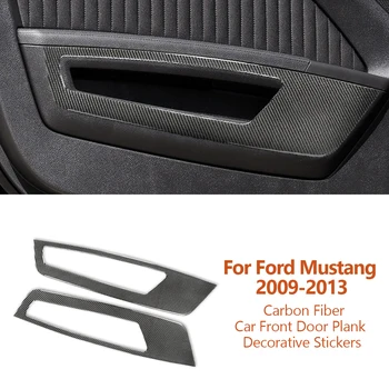 Для Ford Mustang 2009-2013 Модификация Автомобиля-Стайлинга Из Углеродного Волокна Планка Передней Двери Автомобиля Декоративные Наклейки Auto Inter Accesorios