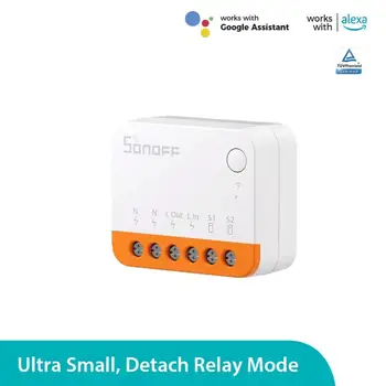 SONOFF MINI R4 Wifi Smart Switch Safety 2-Полосный Модуль Home Works R5 S-MATE eWeLink APP Беспроводной Пульт Дистанционного Управления Alexa Google Home