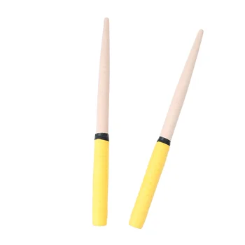 Барабанные палочки с ручками-липучками Классические буковые желтые барабанные палочки Кленовые барабанные палочки для барабана Легкие Прочные деревянные барабанные палочки