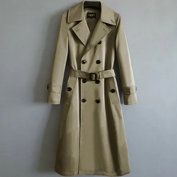 Новый весенний тренч, Корейское мужское модное пальто для мужчин, длинная ветровка, уличная одежда, мужская верхняя одежда, брендовая одежда больших размеров