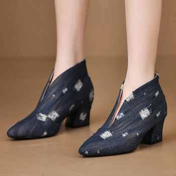 2023 Модная обувь для женщин, женские ботинки с рукавами, осенние ковбойские модные ботинки с острым носком, с коротким бочком и квадратным корнем