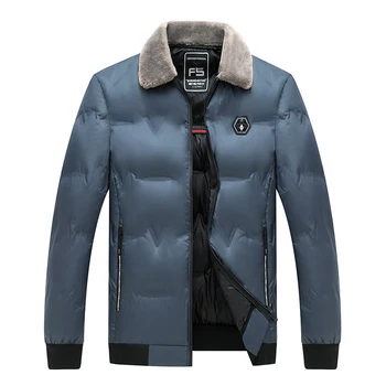JSNLJS82261 мужское модное пальто с хлопчатобумажной подкладкой с шерстяным воротником, холодное и теплое, быстро собирающее тепло пальто с хлопчатобумажной подкладкой, теплое мужское пальто