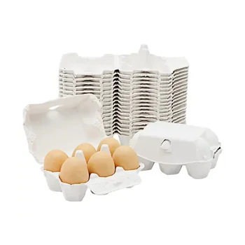 40 Штук бумажных коробок из-под яиц для куриных яиц Держатель из целлюлозного волокна вмещает 6 штук яиц Путешествие на фермерский рынок