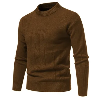 Винтажный свитер 2023, мужские вязаные свитера, теплый крой, высококачественные пуловеры, осенне-зимние свитера, мужская одежда