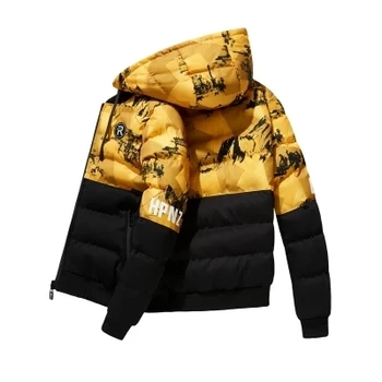 Зимние военные куртки, Уличная парка с капюшоном, Утепленная Лоскутная мужская Зимняя куртка, Ветровка, пальто, Негабаритные Теплые мужские пуховики