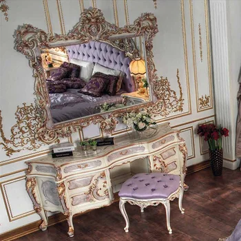Европейский двор, французская романтическая классическая мебель ручной работы, туалетный столик из массива дерева, комбинация туалетных принадлежностей
