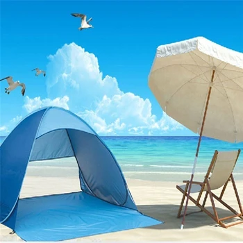 Автоматическая Мгновенная Всплывающая Палатка, Пригодная для питья Пляжная палатка, Легкая Уличная палатка с защитой от ультрафиолета, палатка для рыбалки, солнцезащитный козырек, водонепроницаемый