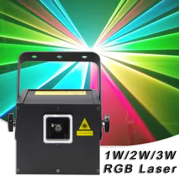 1 Вт 2 Вт 3 Вт Полноцветная 3D Анимация Лазерный Проектор Освещение Отражение DJ Диско Концертный Сценический Эффект Свет ILDA Сканер Вечерние Лампа