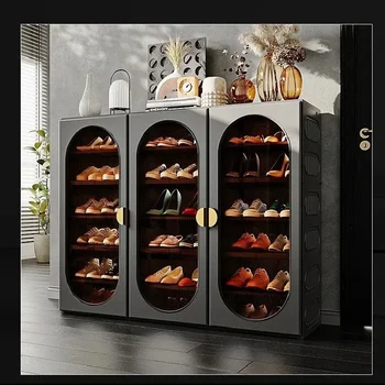 Высококачественная роскошная бытовая Бесплатная установка Компактного складного шкафа для хранения обуви Бесплатная установка шкафа для обуви