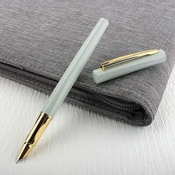 Роскошные авторучки 5076 с черными чернилами 0,38 мм, металлическая бизнес-ручка, школьные подарочные принадлежности