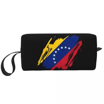 Большая косметичка с флагом Венесуэлы, Водонепроницаемая сумка, Органайзер для женских косметичек