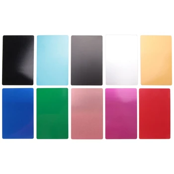 100ШТ Разноцветных карточек из алюминиевого сплава с гравировкой на металле Визитная карточка для деловых визитов Толщиной 0,2 мм